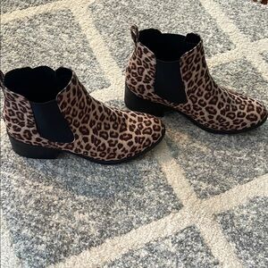 Leopard Print Ankle Boots